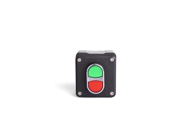 P Series Plastic 1 Hole BDK20KY + 2* C4BK (NC) Black-Grey Control Box